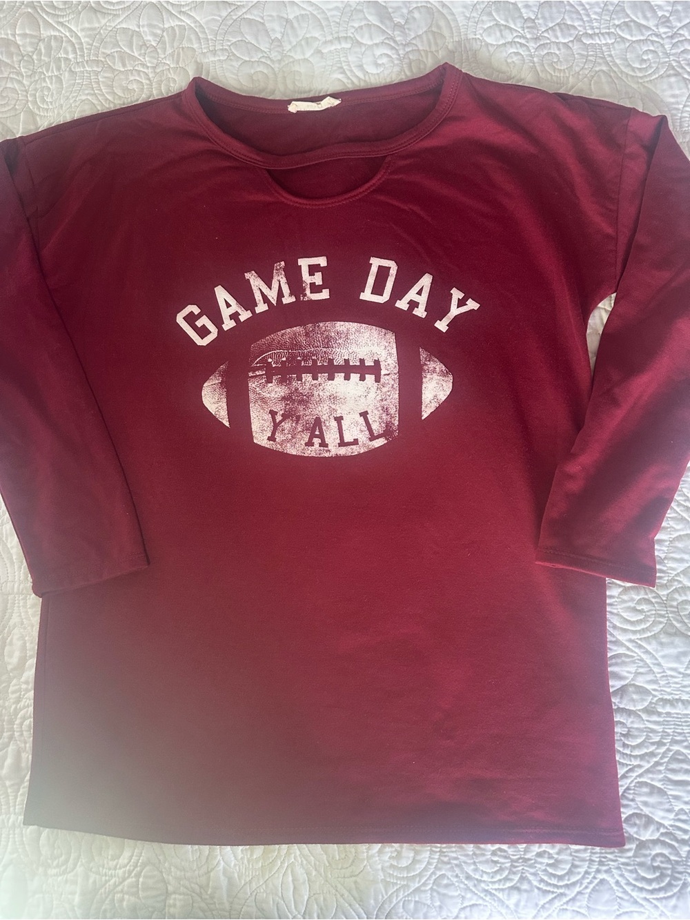 Promesa Maroon 'Game Day Y'all' Football Graphic Tee